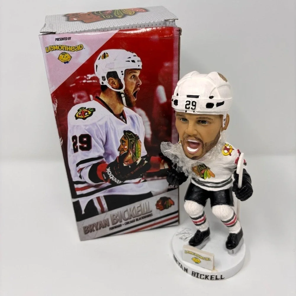 Chicago Blackhawks Bryan Bickell Bobblehead Goal Celebration SGA NEW Lemonhead